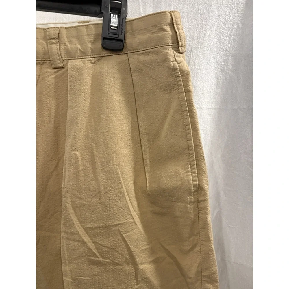 Polo Golf Ralph Lauren Classic Golf Shorts Men's 38 Khaki Beige Pleated Cotton